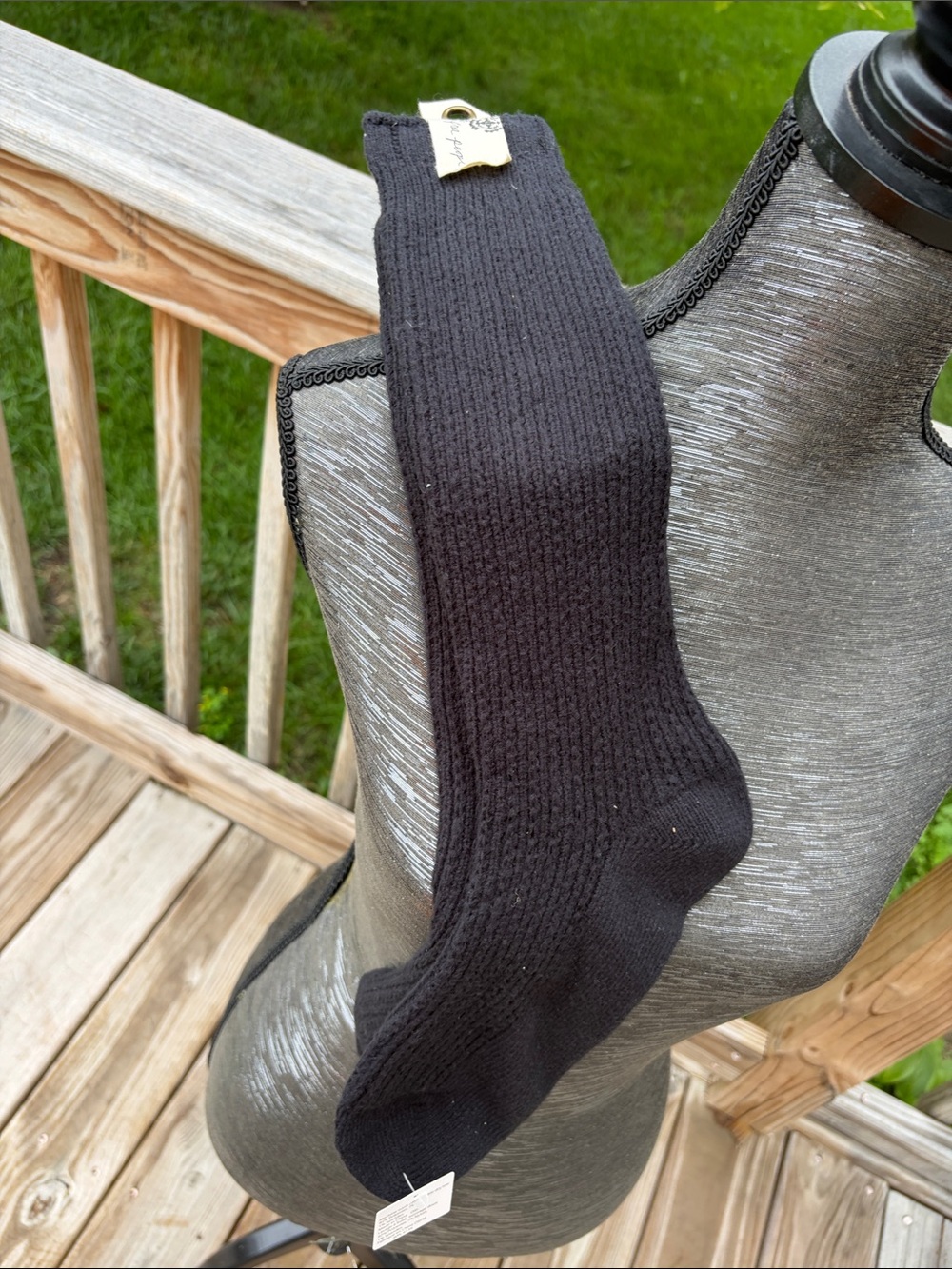 Free People women’s slouch socks Black Ribbed